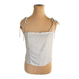 Levis NWT Ditsy Floral Daisy Tie Adjustable Strap Top Sz L